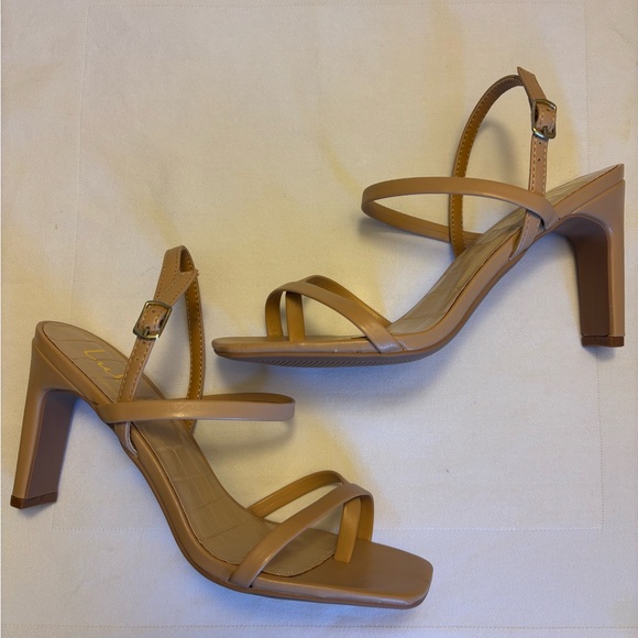 Emmalee Shoes - Lulu's Tan Strappy Heels